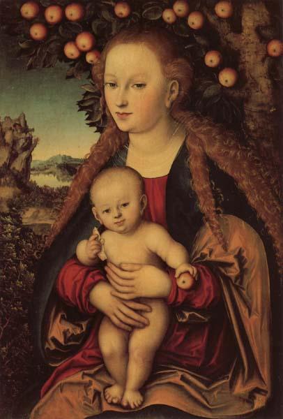 Lucas Cranach the Elder Madonna and Child Under an Apple Tree oil painting picture